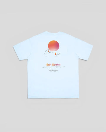 Peaufine || Oversize T-Shirt Running Sun - Light Blue - M’ Peaufine