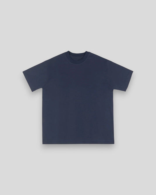 Peaufine || mediterranean Running Club Oversize Organic Cotton T-Shirt - Navy - M’ Peaufine