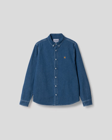 Carhartt || L/S Weldon Shirt - Blue Stone Washed Carhartt