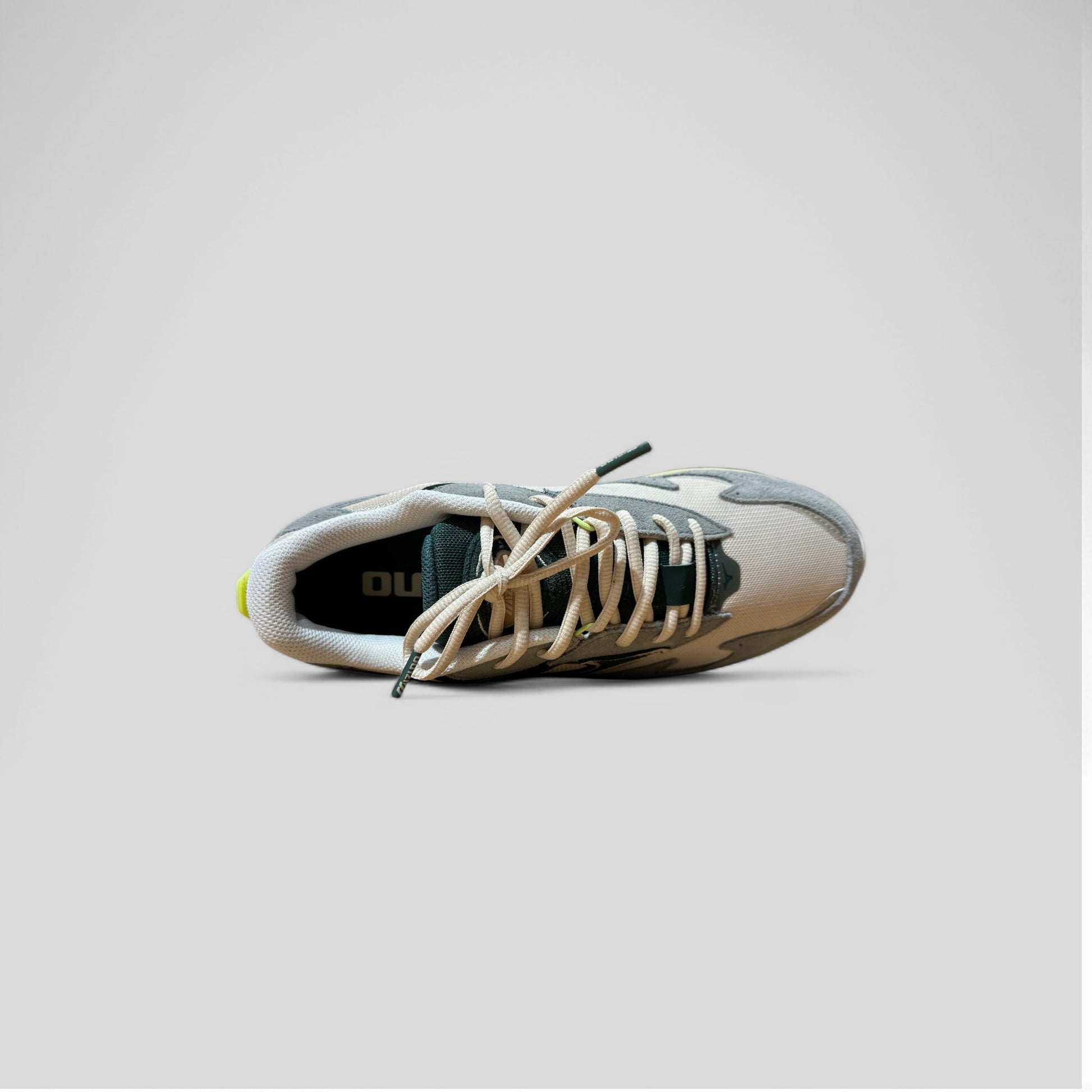 Mizuno || Wave Rider B -Grey/Green Forest - M" Mizuno