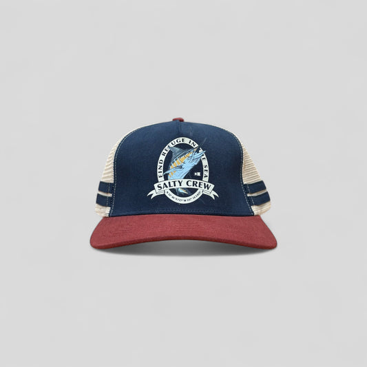 Salty Crew || Bill Club Trucker - Navy/Burgundy - M" Salty Crew