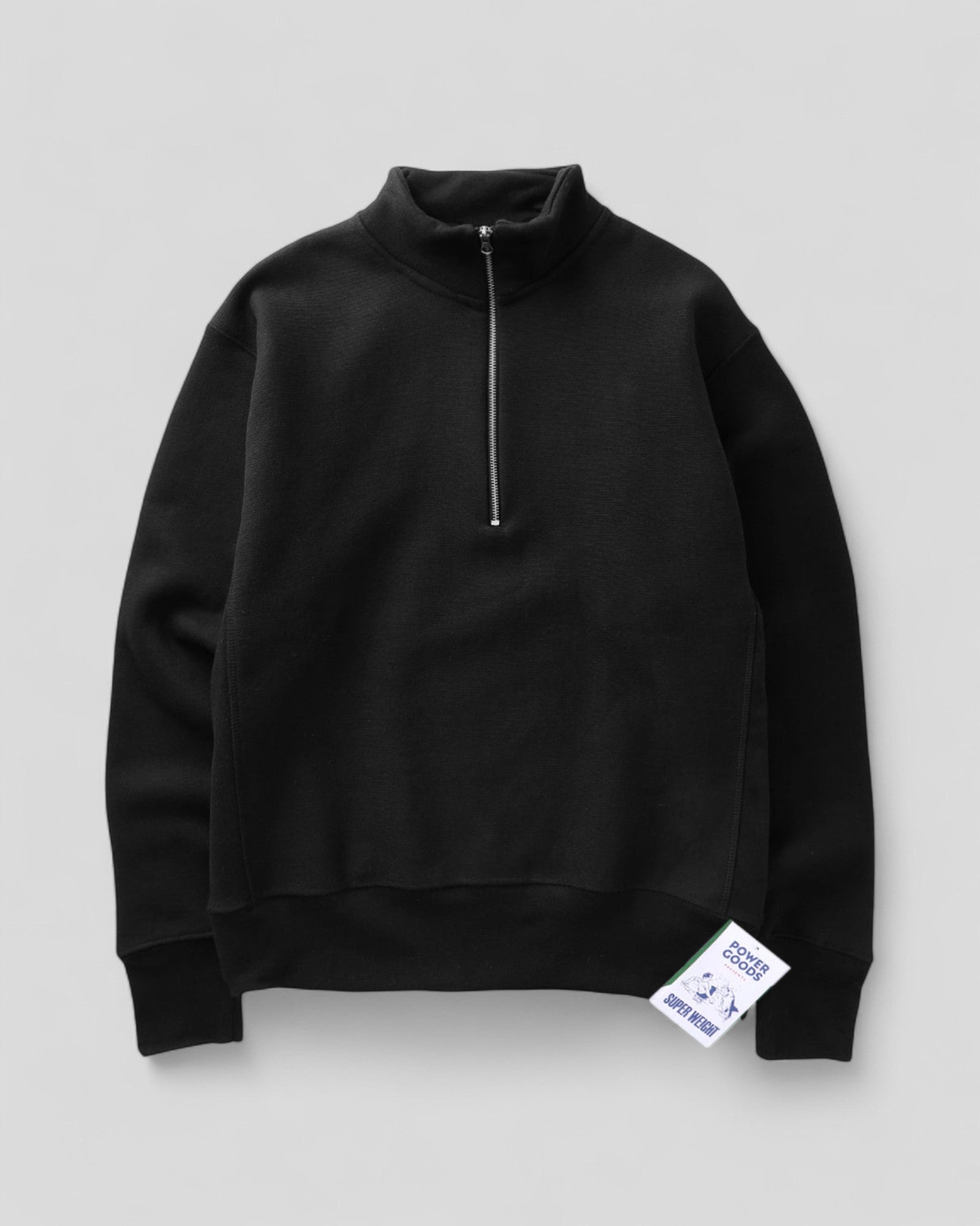 Power Goods || Super Weight Quarter Zip - Black - M' Power Goods
