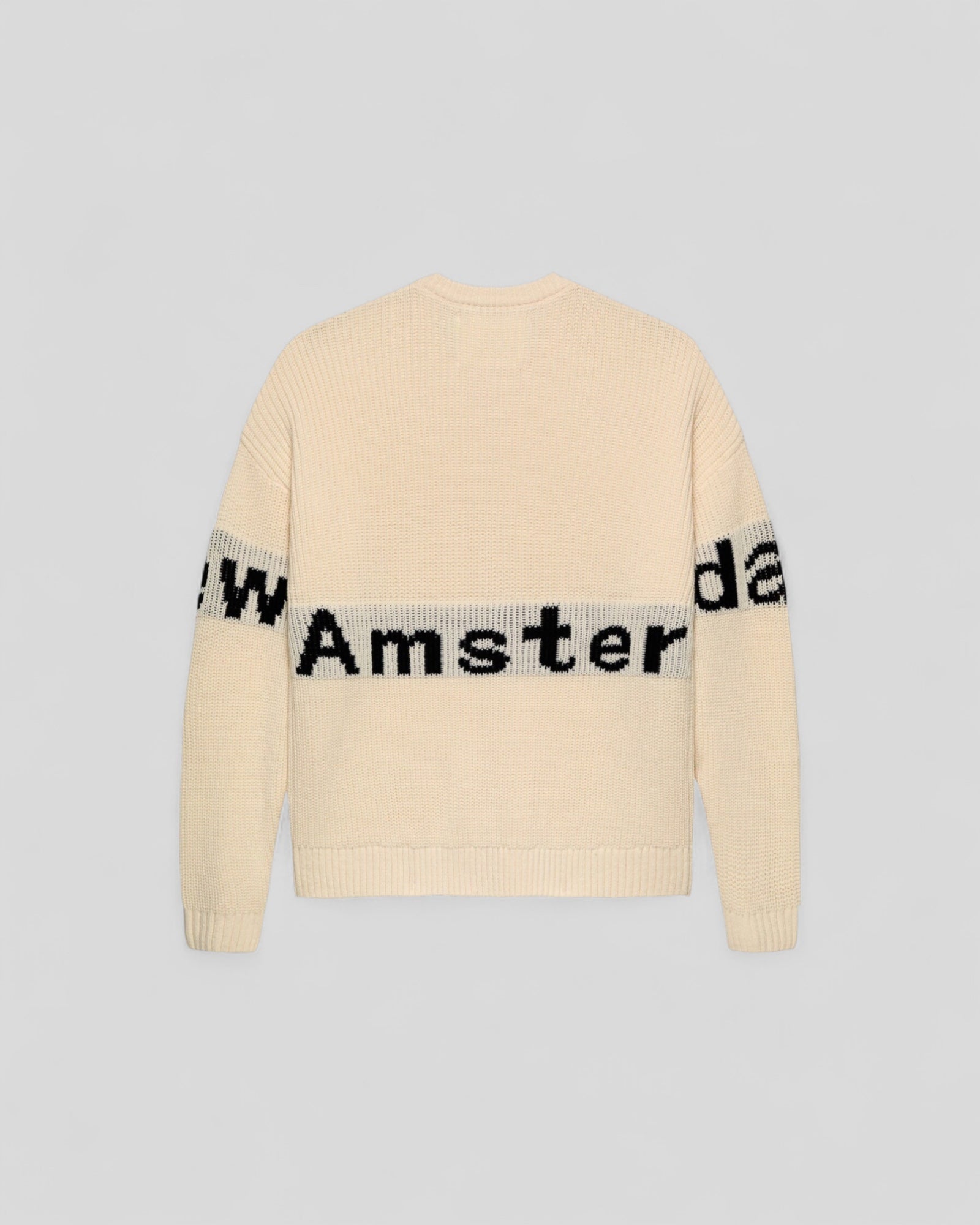 New Amsterdam || Name Crew Knit - Ecru / Black - M' New Amsterdam Surf Association