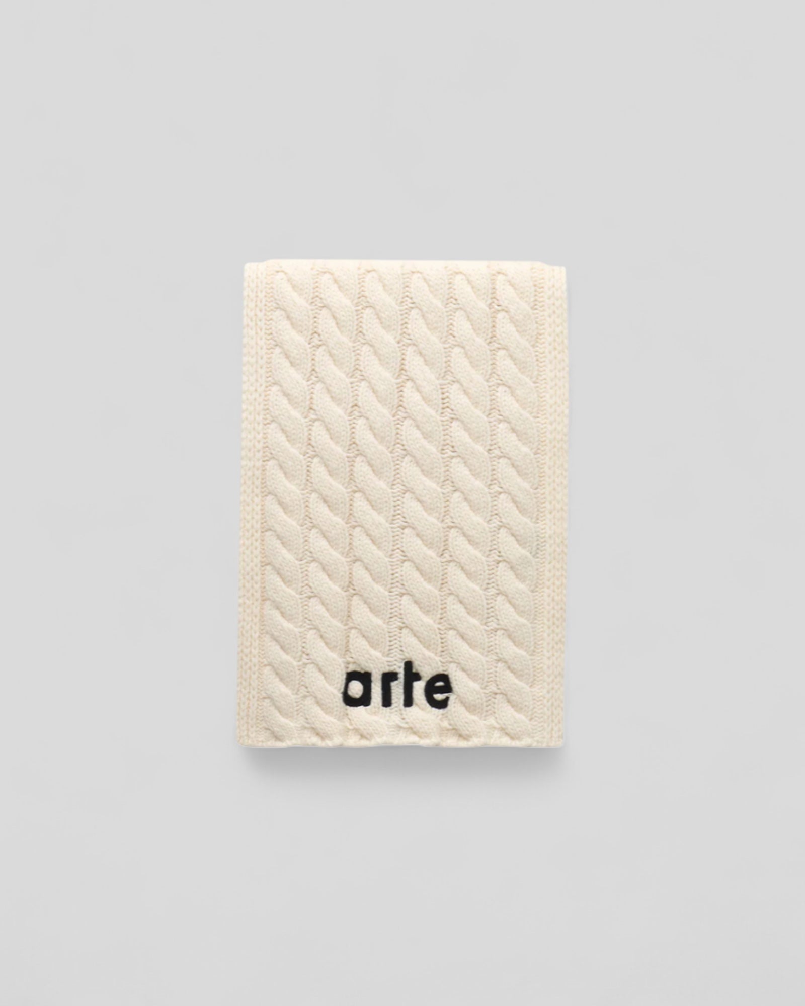 Arte || Textured Logo Scraf - Cream - M’ Arte