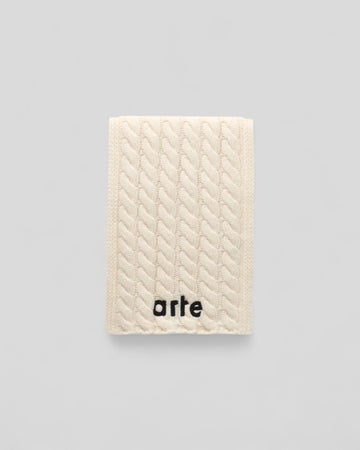 Arte || Textured Logo Scraf - Cream - M’ Arte