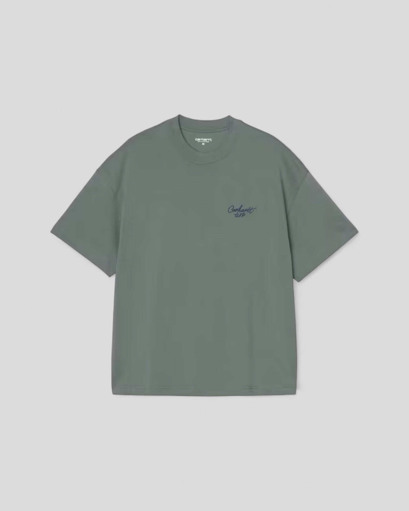 Carhartt || S/S Signature Script T-Shirt - Silver Pine / Jupiter - M' Carhartt