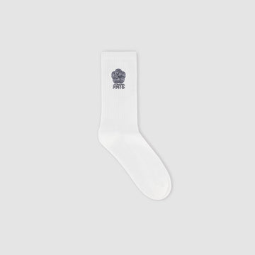 Arte || Circle Logo Socks - White