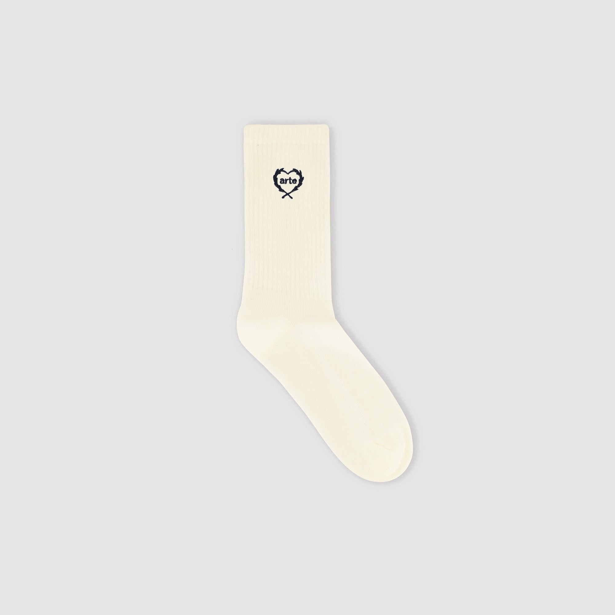 Arte || Arte Small Heart Socks - Cream
