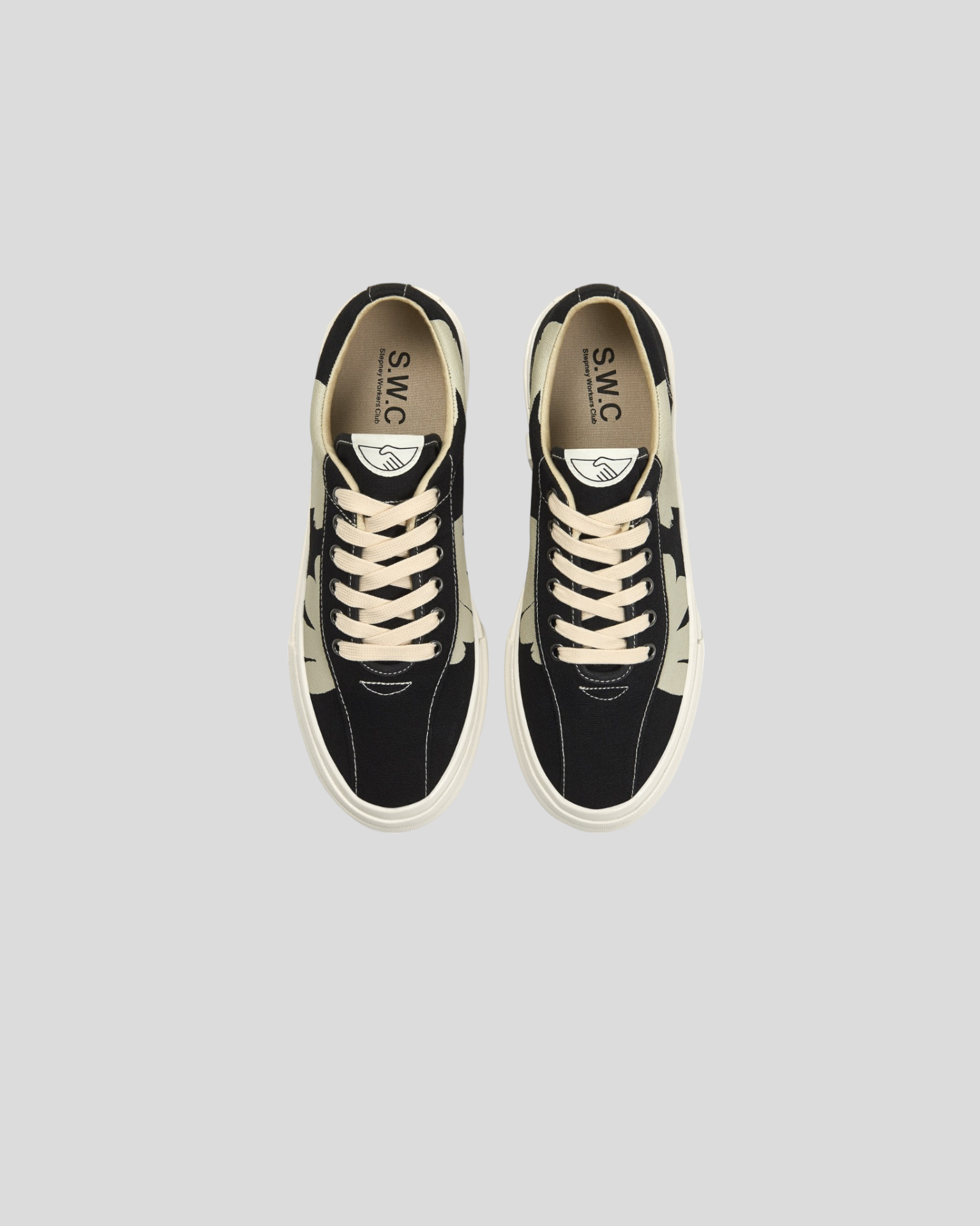 Stepney Workers Club || Dellow Shroom Hands - Canvas - Black White Stepney Workers Club