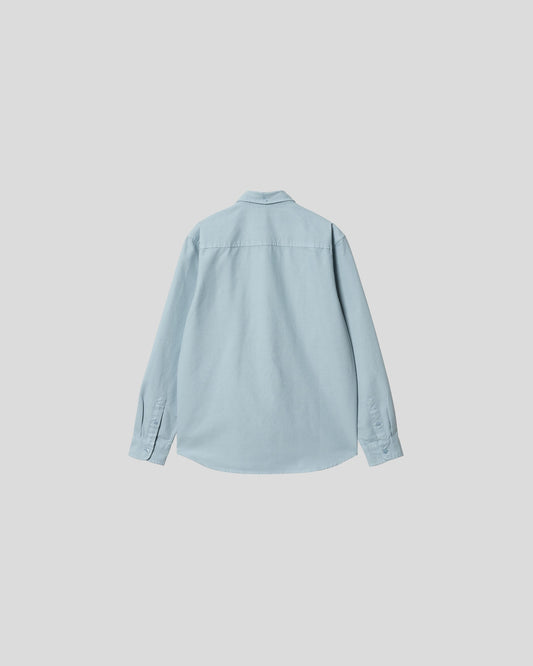 Carhartt || L/S Bolton Shirt - Frosted Blue Garment Dyed