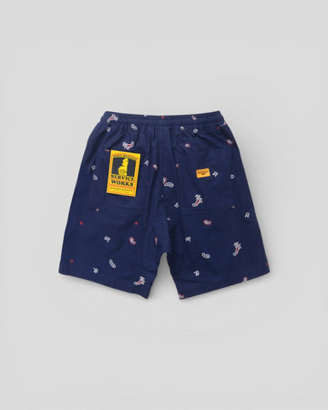 Service Works || Seersucker Chef Shorts - Royal Service Works