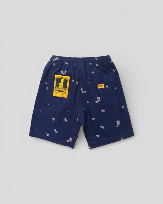 Service Works || Seersucker Chef Shorts - Royal Service Works