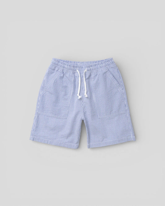 Service Works || Seersucker Chef Shorts - Navy stripe Service Works