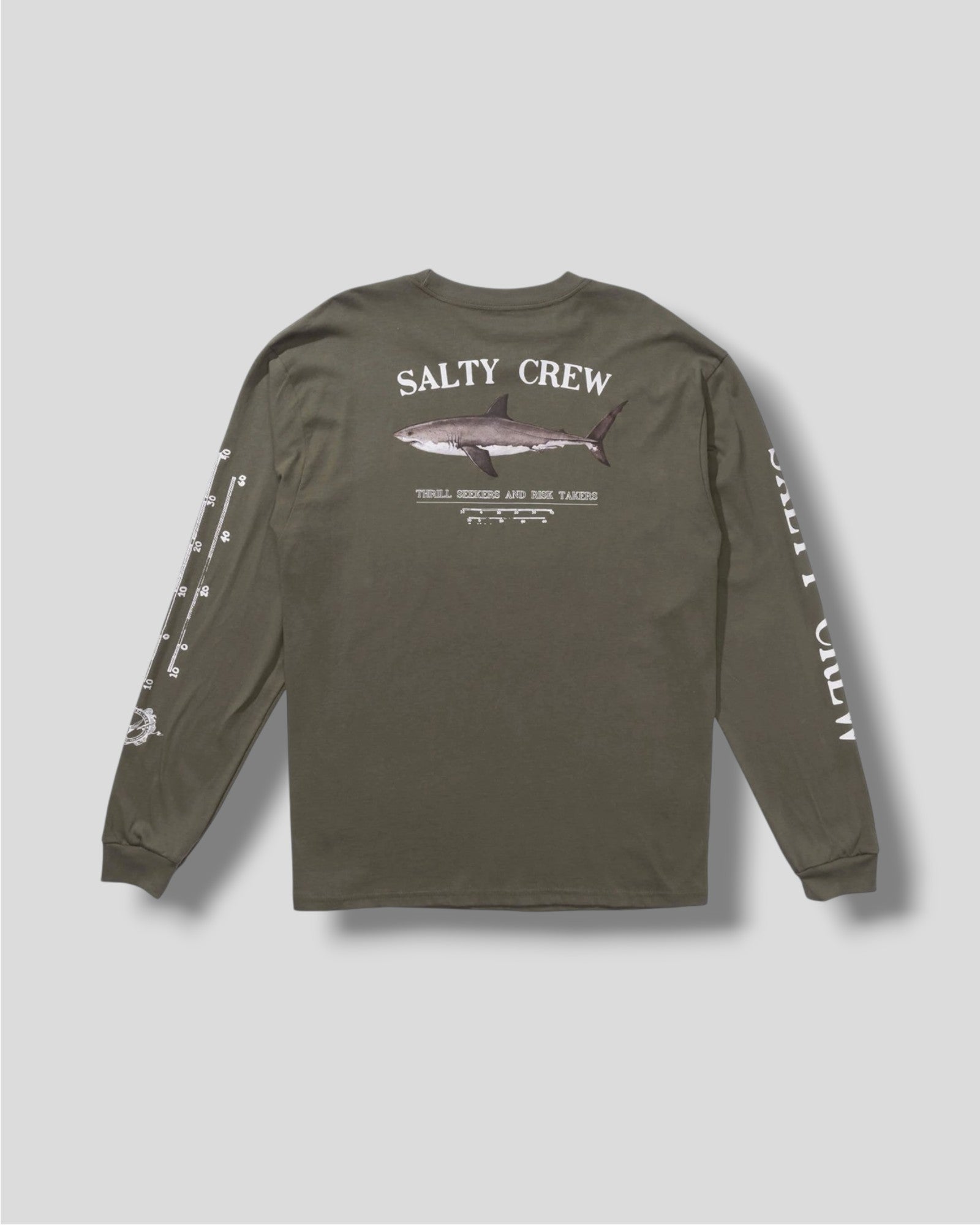 Salty Crew || Bruce L/S Tee - Dusty Olive - M' Salty Crew