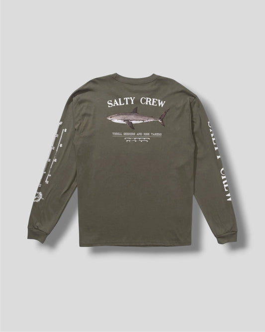 Salty Crew || Bruce L/S Tee - Dusty Olive - M' Salty Crew