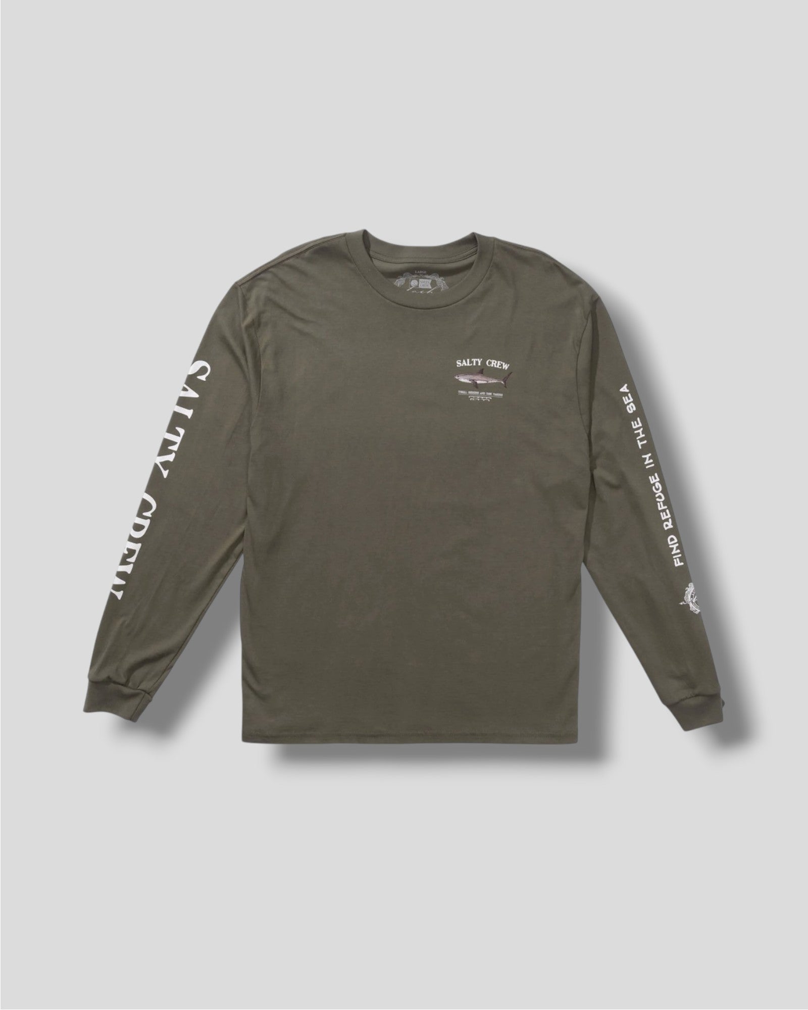Salty Crew || Bruce L/S Tee - Dusty Olive - M' Salty Crew