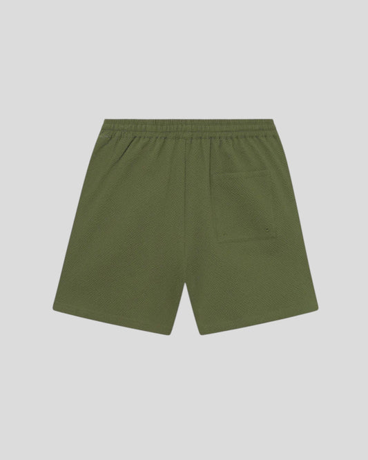 Les Deux || Stan Seersucker Swim Short 2.0 - Chive Green