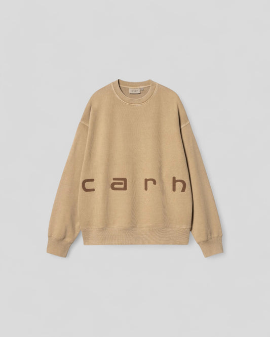 Carhartt || Felt Script Sweat - Peanut/Tobacco Carhartt