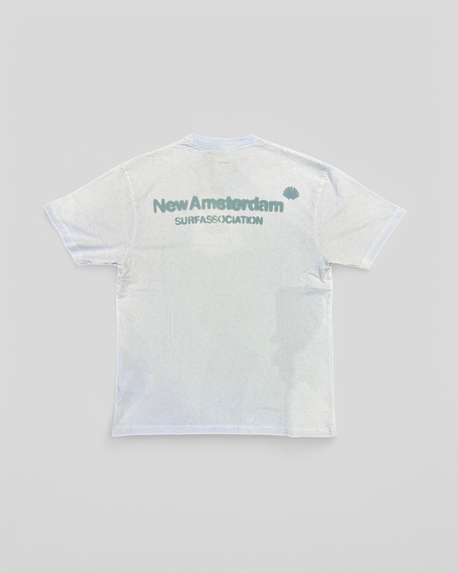 New Amsterdam || Sprayed Tee - Light Blue - M’ New Amsterdam Surf Association