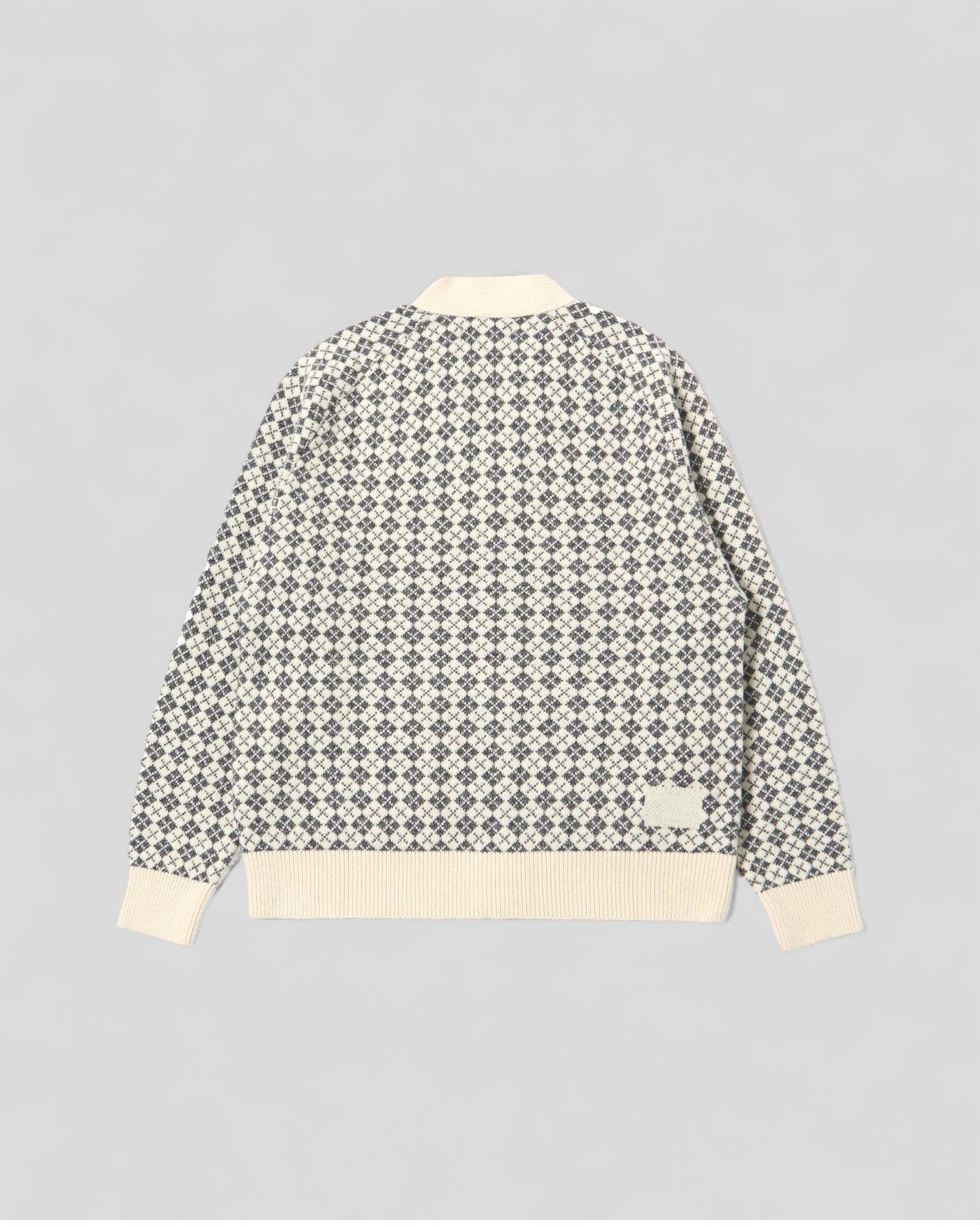 Universal Works || Allan Cardigan - Ecru/ Grey Universal Works