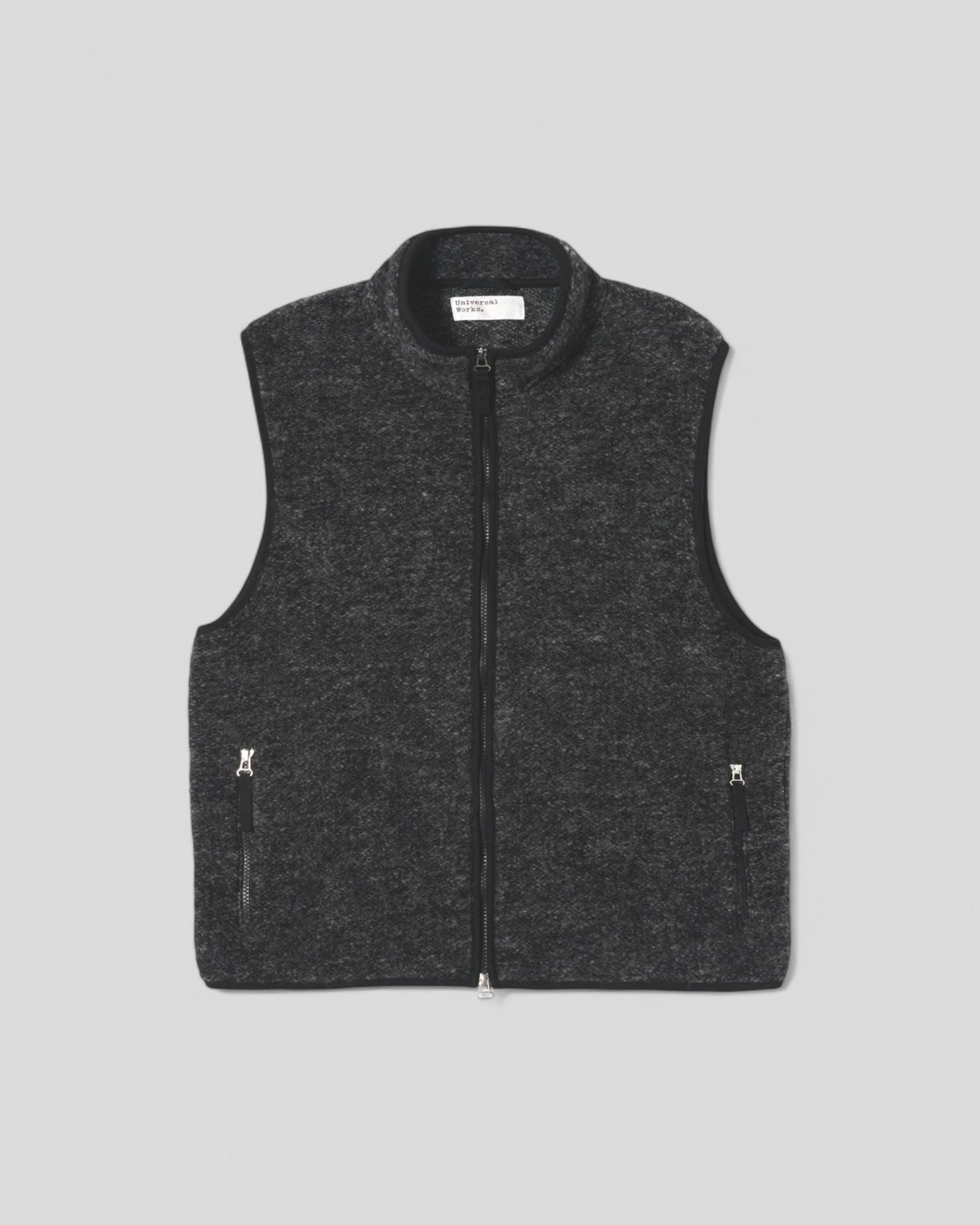 Universal Works || Climbing Gilet Six Wool Fleece - Black Universal Works
