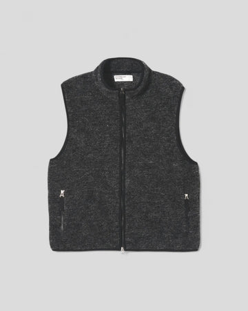 Universal Works || Climbing Gilet Six Wool Fleece - Black Universal Works