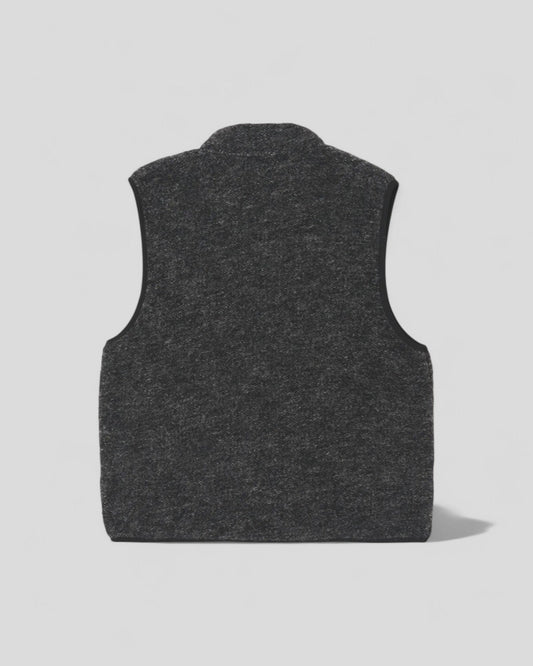 Universal Works || Climbing Gilet Six Wool Fleece - Black Universal Works