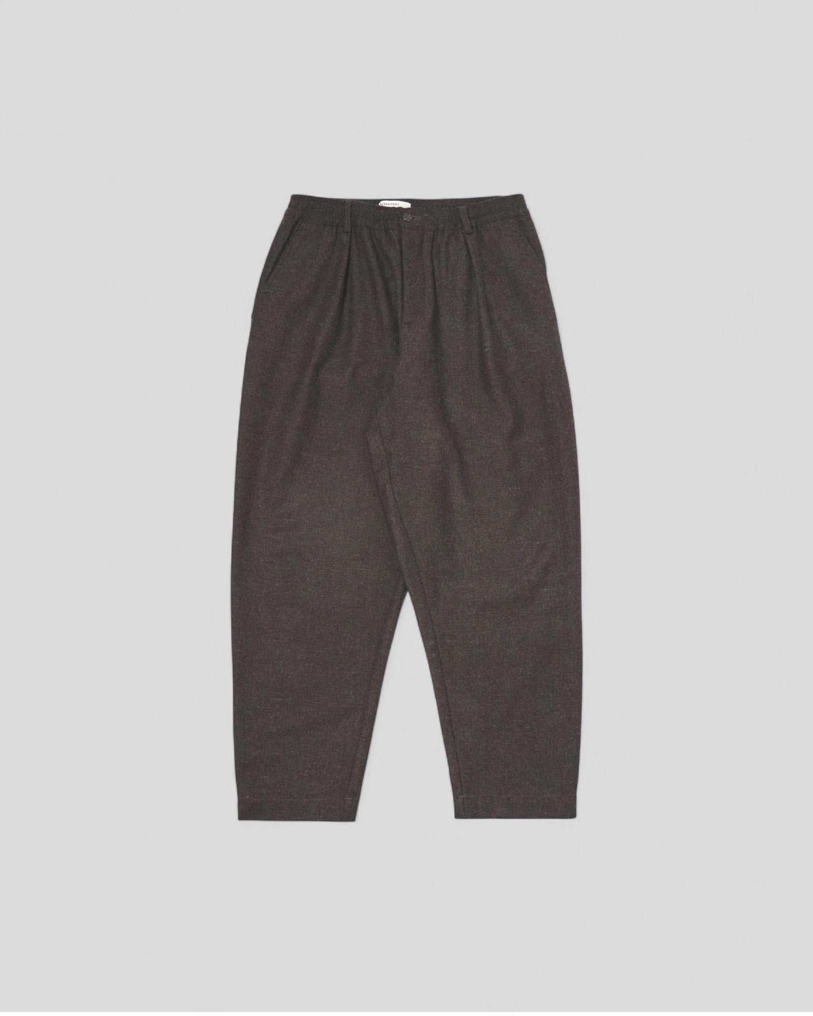Universal Works || Pleated Track Pant - Brown Universal Works