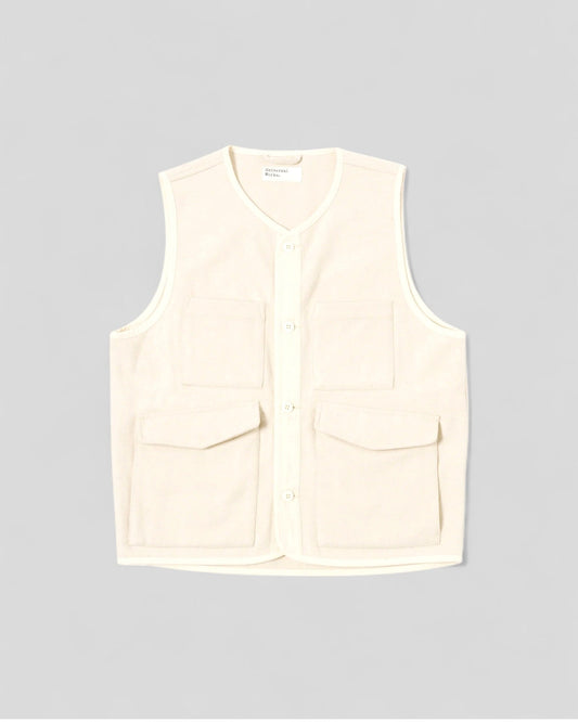 Universal Works || 4 Pocket Gilet - Ecru Universal Works