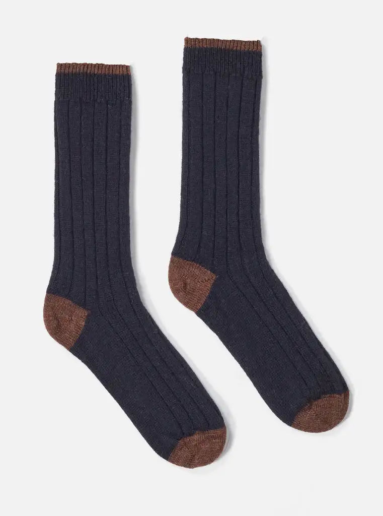 Universal Works || Hike Sock -Navy Universal Works