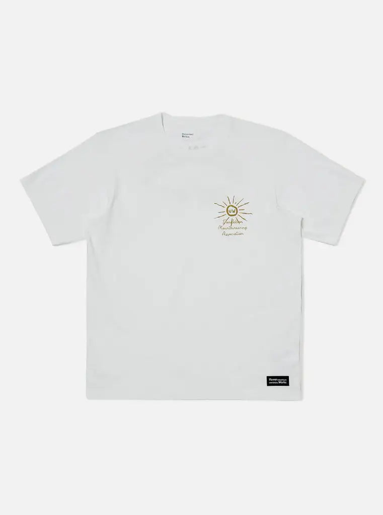 Universal Works || Flower Mountain Print - T-Shirt - Ecru Universal Works