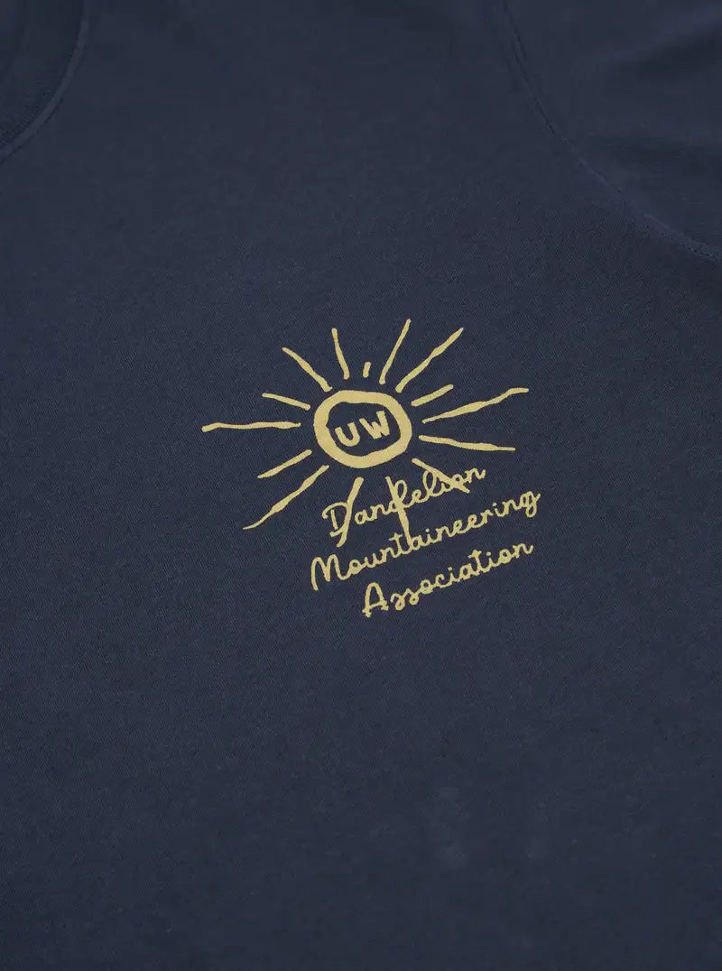 Universal Works || Flower Mountain Print - T-Shirt - Navy Universal Works