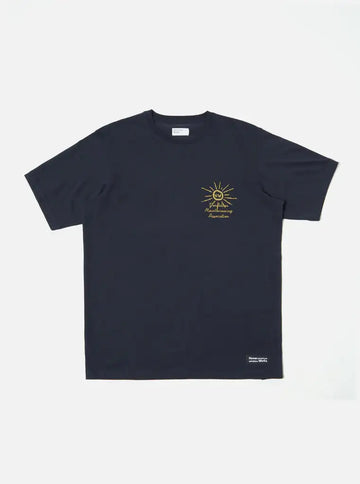 Universal Works || Flower Mountain Print - T-Shirt - Navy Universal Works