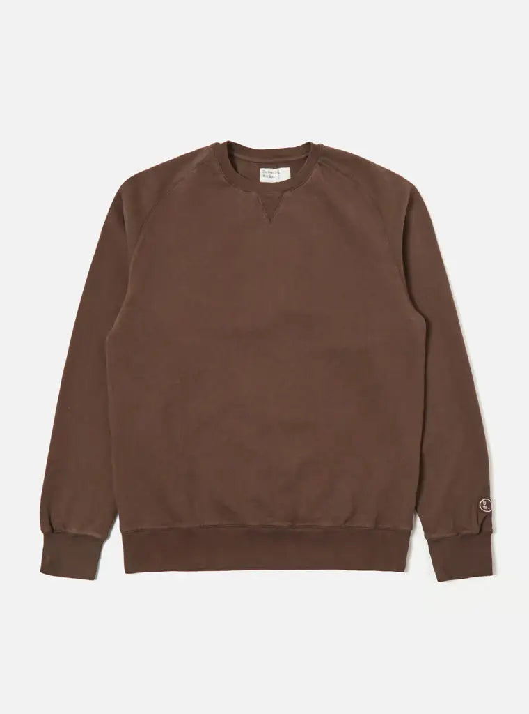 Universal Works || Classic Crew Sweat - Marron Universal Works