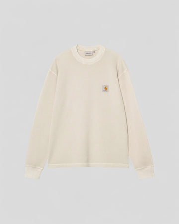 Carhartt || L/S Vista Waffle T-Shirt - Fleur De Sel Garment Dyed - M' Carhartt