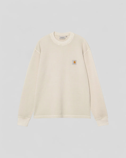 Carhartt || L/S Vista Waffle T-Shirt - Fleur De Sel Garment Dyed - M' Carhartt