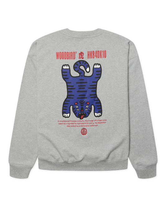 Woodbird || Crew Neck Tiger Crew - Grey Woodbird