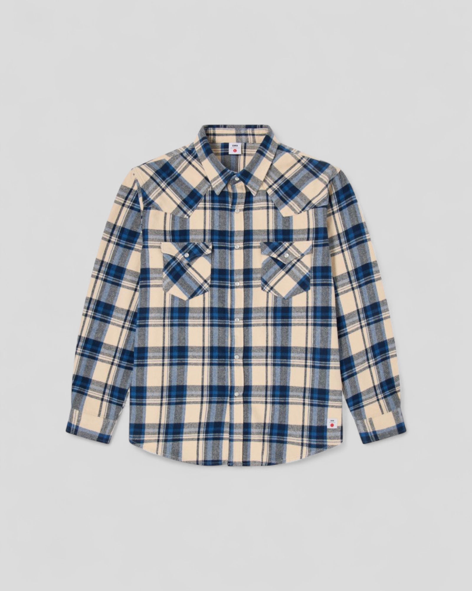 Edwin || Western Shirt LS - Blue Garment Washed - M" Edwin