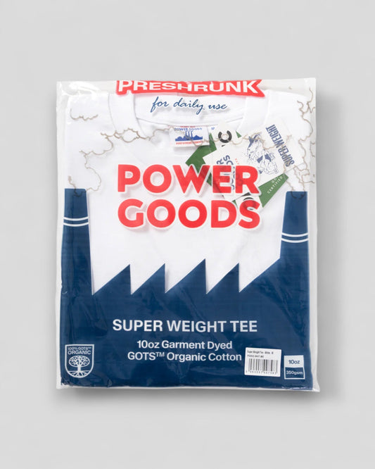 Power Goods || Super Weight Tee - White - M' Power Goods