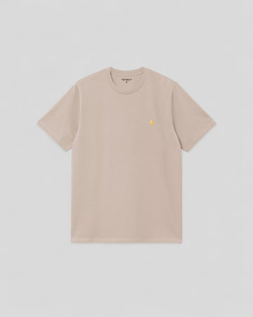 Carhartt || Chase T-Shirt - Fleur De Sel/Gold - M’ Carhartt