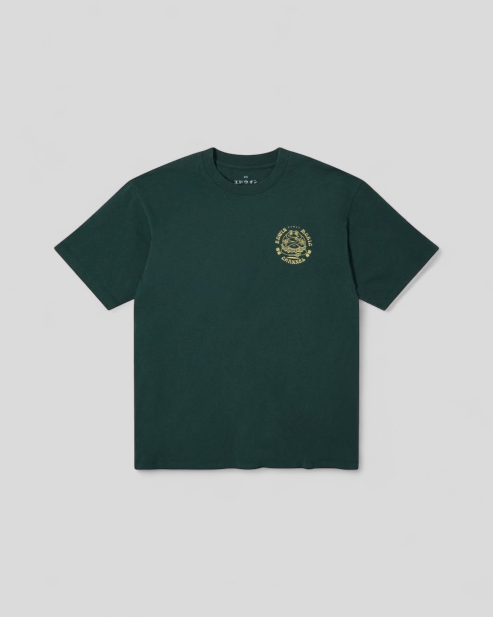 Edwin || Edwin Music Chanel TS - Green Gabies Garment Washed - M’ Edwin