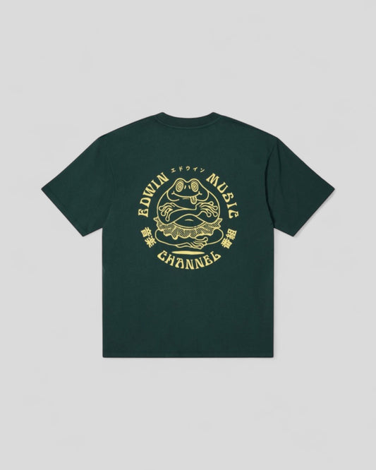 Edwin || Edwin Music Chanel TS - Green Gabies Garment Washed - M’ Edwin