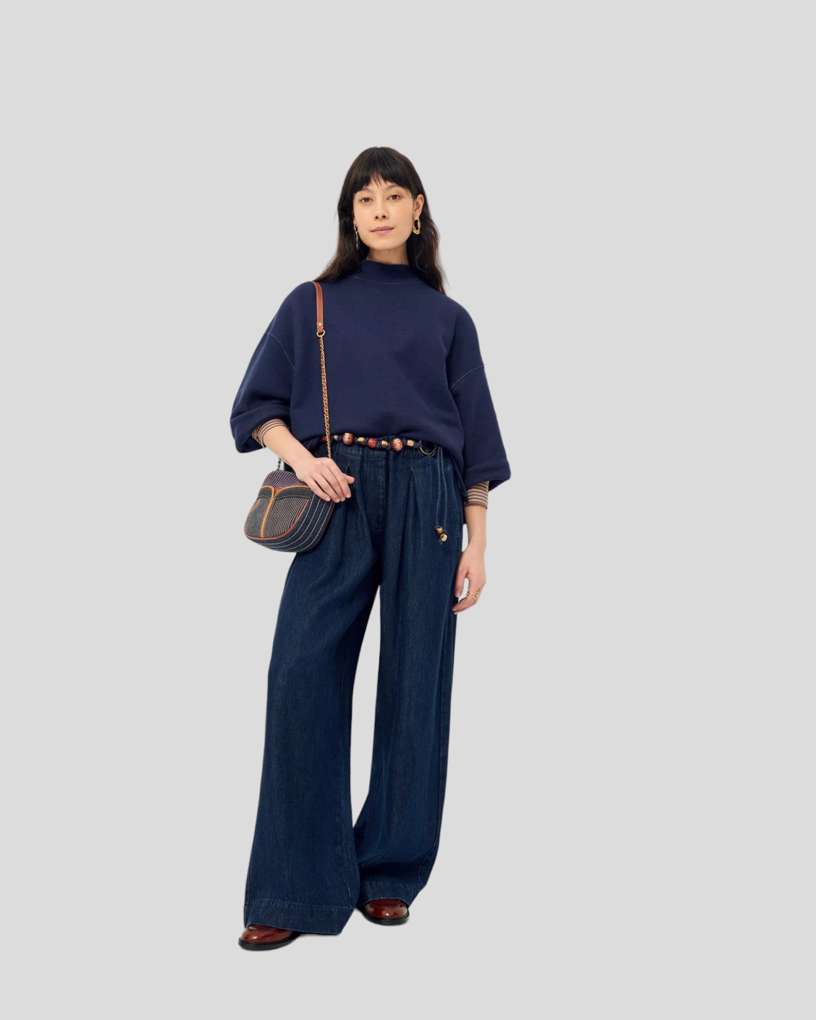 Sessùn || Indilo Sweat Col Cheminée - Indigo Sessùn