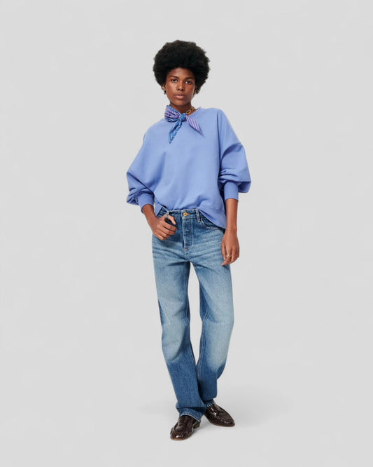 Sessùn || Isi Oversized Cropped Sweater - Italian Blue Sessùn