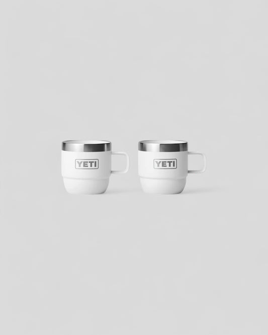 Yeti || Rambler 6 oz (177 ml) Stackable Mugs - White Yeti