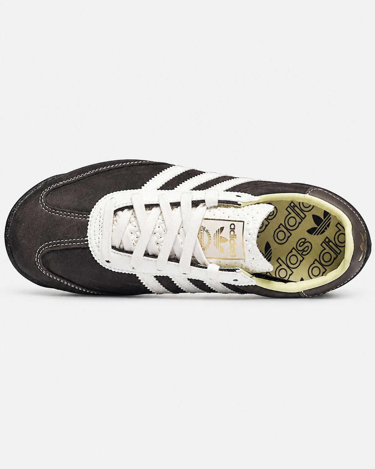 Adidas SL 72 RS marron en cuir, vue de dessus