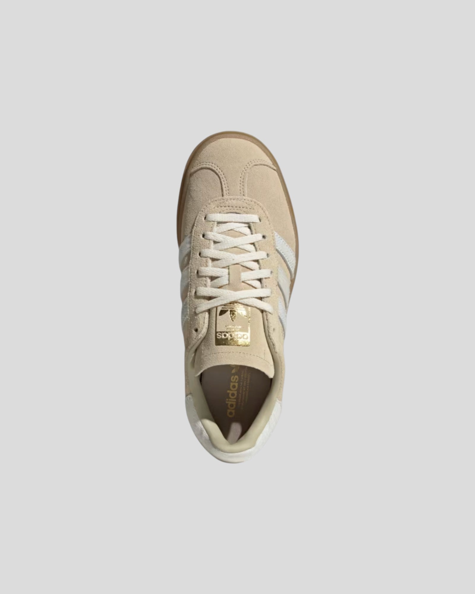 Adidas || Gazelle Bold - Stone Khaki / Cream White / Gold Metallic Adidas