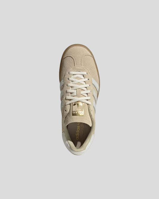 Adidas || Gazelle Bold - Stone Khaki / Cream White / Gold Metallic Adidas