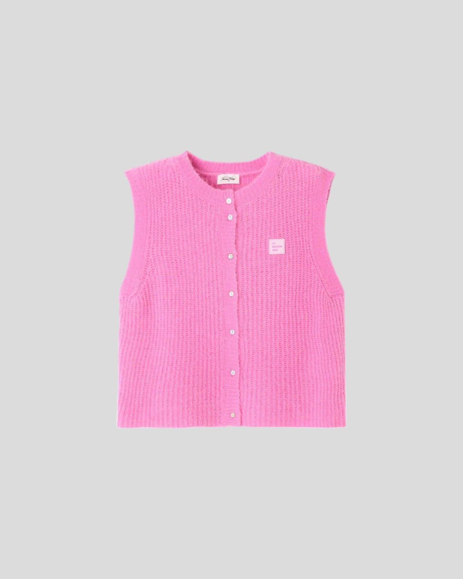 American Vintage  || East Gilet - Pink Bubble Melange American Vintage