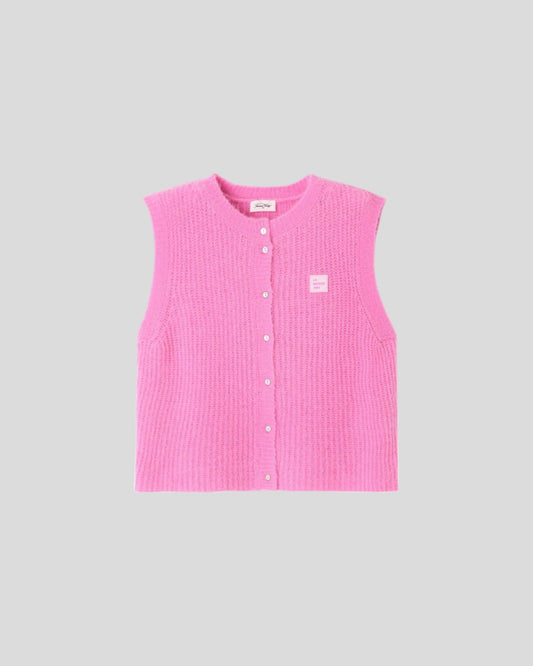 American Vintage  || East Gilet - Pink Bubble Melange American Vintage